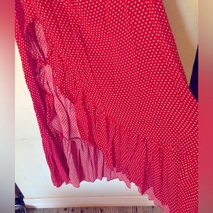 XIX Palms Juniors size 3 salsa flamenco polka dot high-low skirt with ruffles